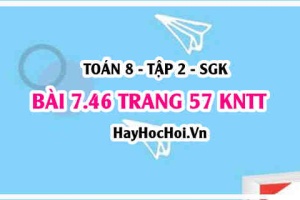 Bài 7.46 trang 57 Toán 8 Tập 2 Kết nối tri thức